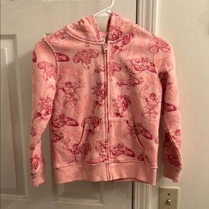 Kids Pink Graphic Marvel Hoodie Sz M (8)